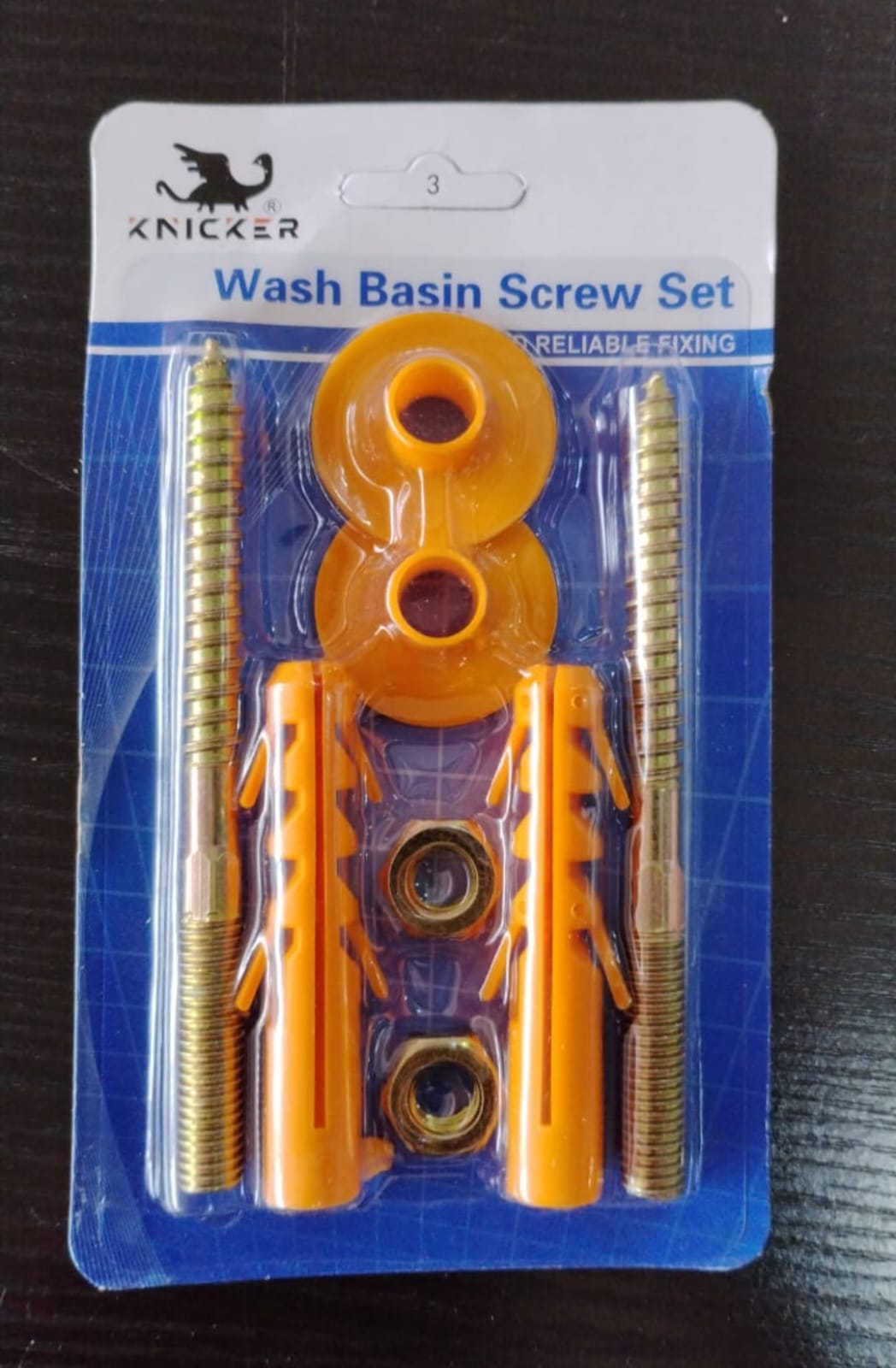 Wash basin screw set